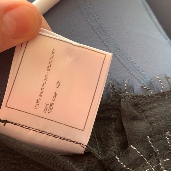 Circa Chanel 2008 Runway Sequin Black Silk top Sz 38 - Picture 3 of 13